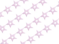Dekoratívne nášivky 0,5 m Empty Star Light Pink