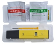 Elektronický pH meter, ATC tester vody, FV pufry