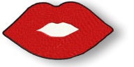 Vyšívaná aplikácia Lips Patch Thermo