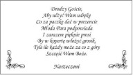 VLOŽKY s básňou na svadobné oznámenia 25 ks.