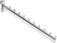 UHLOVÝ VEŠIAK PRIAMO NA LIŠTU 50cm CHROME a1