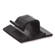 Montážne podstavce držiaky káblov 26x12mm Čierna