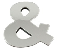 ZNAK NÁLEPKY CHROME 3D PÍSMENOVÝ ODZNAK &