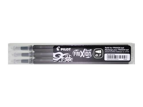 VLOŽKY PILOT FRIXION 3 ks, 0,7 mm, brúsne, čierne