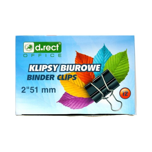 Kancelársky klip 51 mm sponka na papier 12 ks.