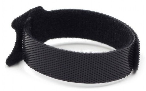 VELCRO BAND organizér na káble 210x12mm Strong Black TIES 10 kusov