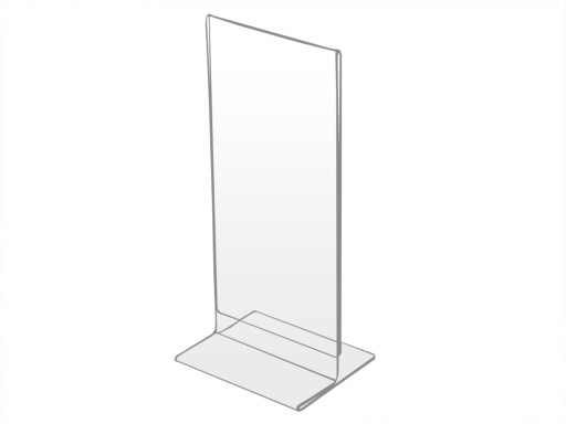 STOJAN DL 99x210mm typ T, OBOJSTRANNÉ MENU z PLEXI