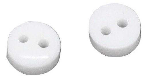 10ks mini gombíkov, malé 6mm biele gombíky