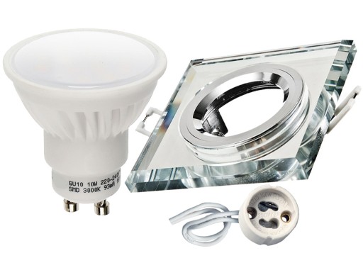 Set GU10 10W + LED svietidlo + objímka