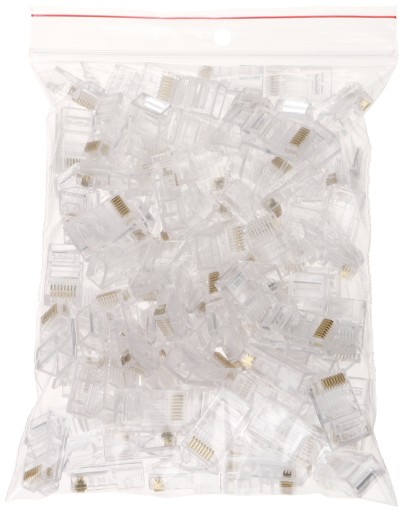 Priechodná zástrčka RJ45T*P100, balenie 100 ks. ABCV
