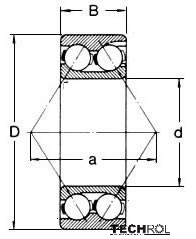 3203 2RS uhlové guľôčkové LOŽISKO 17x40x17,5 mm