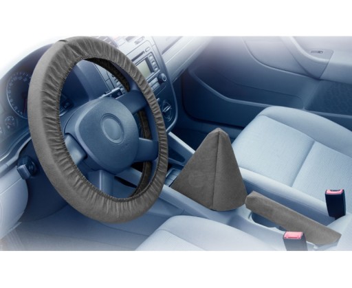 Poťahy na volant, radiacu páku a brzdovú páku