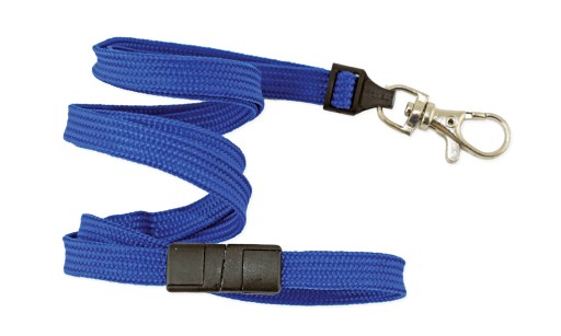 Bezpečná nastaviteľná karabína Lanyard Blue