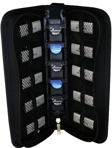 Puzdro MediaRange pre 10x Pendrive + 5xSD Nylon STRONG