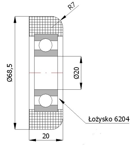 68,5 VALEC BRÁNY, VALCE S LOŽISKOM