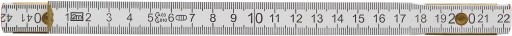 Skladací, drevený, biely meter 2mx16mm