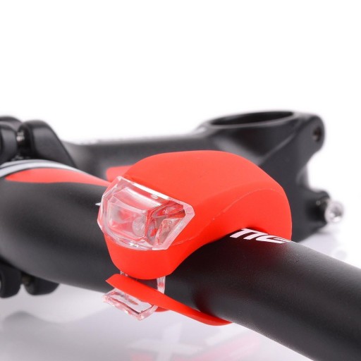 SILIKÓNOVÉ LED SVETLÁ NA BICYKEL, 2 KUSY vpredu a vzadu