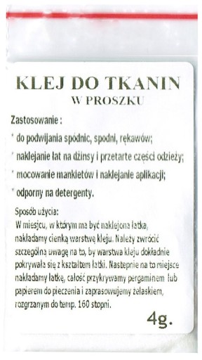 3x LEPIDLO NA LÁTKU PRÁŠKOVÉ SO ŽEHL