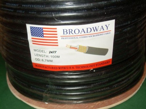 STEREO mikrofónový kábel 6,5 mm USA (2477)