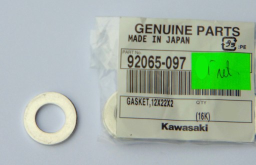 PODLOŽKA ZÁTKY NA VYPÚŠŤANIE OLEJA Kawasaki 92065-097
