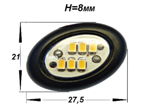 LED svietidlo 6 SMD modul Tuning Motor Scooter neon RS