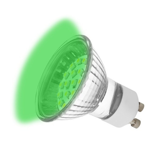 LED žiarovka 8 SMD GU10, 230V, zelená