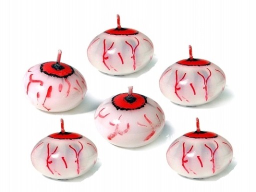 Plávajúca očná sviečka pre VEŠTENIE očí Halloweenske dekorácie Deň svätého Ondreja