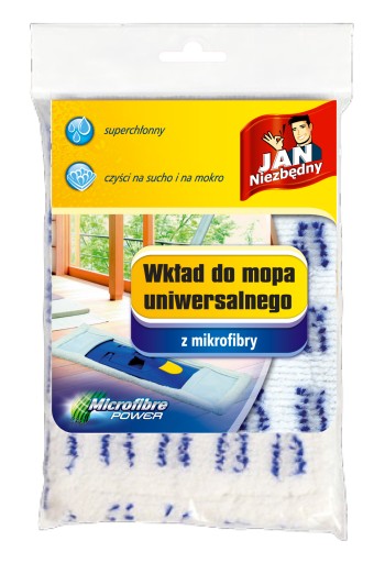 JAN NIEZBENIED PLOCHÝ UNIVERZÁLNY MOP Z MIKROVLÁKNA NÁHRADNÝ BIELY 1KS