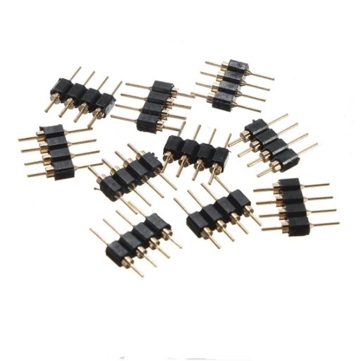 Konektor pre RGB LED pásik 10mm 4-PIN MALE konektor