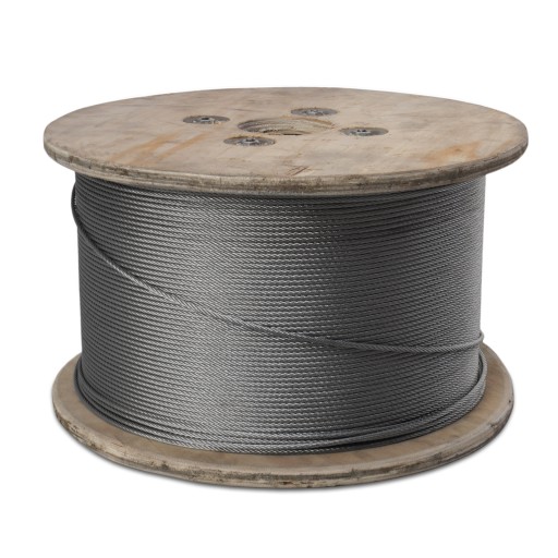 Kyselinovzdorné nerezové lano do studní 7x19 6mm 1m