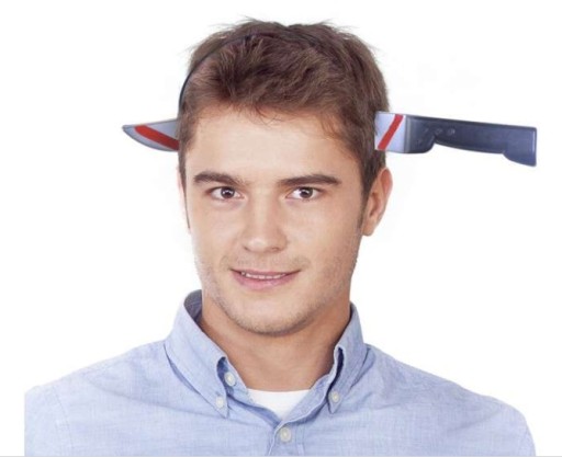 Čelenkový nôž v kostýme zombie hlavy na Halloween