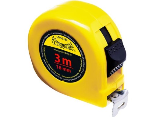 ROLOVACÍ MERAČ MERACÍ PÁSKA S BLOKOM. 3m x 16 mm