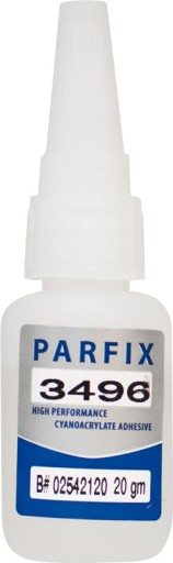 KYANOAKRYLÁTOVÉ GLUE PARFIX 3496 20g UNIVERZÁLNA guma plast kov koža