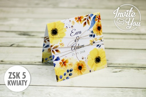 Svadobné oznámenia ZSK5 Flowers + príloha ZDARMA