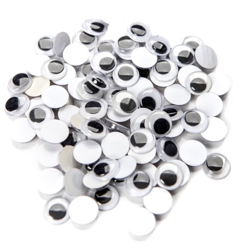 POHYBLIVÉ OČI okrúhle 10mm 50 KS/BAL