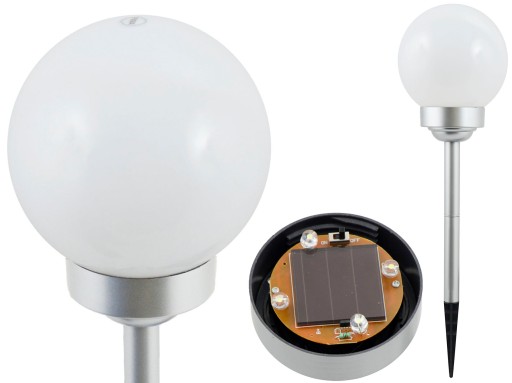 solárne svietidlo MILKY BALL svietidlo 15cm 4 LED P-015