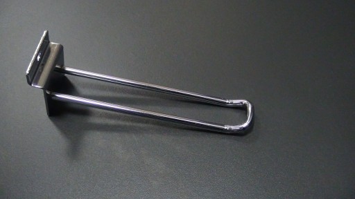 VEŠIAK NA PANELY MDF, DVOJITÝ CHROM 30 CM, HÁK