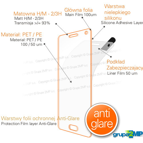 GLLASER Anti-Glare AG ochranná fólia, matná, Tom Tom Rider 550 / 2 ks.