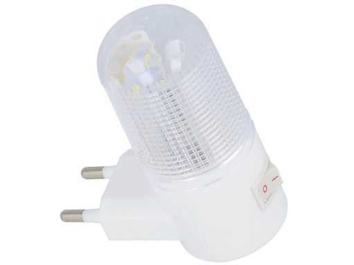 LED NOČNÁ LAMPA DO KONTAKTNÝCH NOČNÝCH ZÁSUVEK, BIELE SPLACHOVAČKA do spálne
