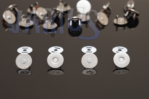 MAGNETICKÁ SVORKA 18mm STRIEBORNÁ SUPER TENKÁ