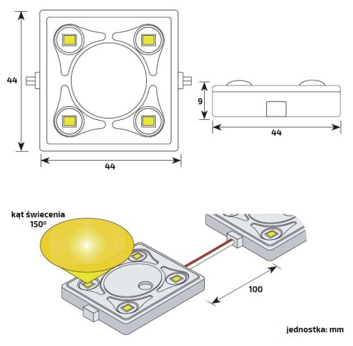LED MODUL 5630 IP68 2,16W SAMSUNG 5 ROKOV DW.