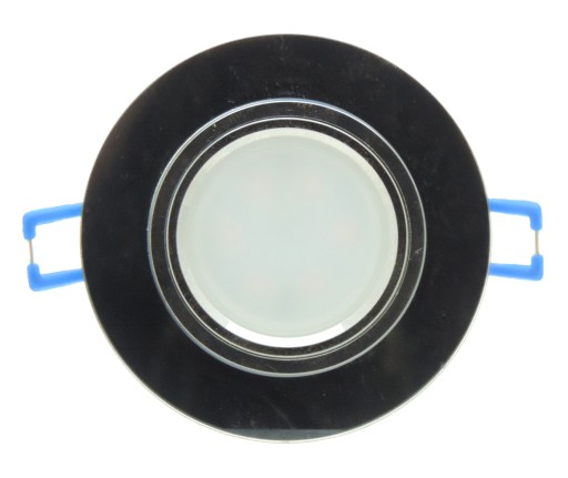 OSVETLENIE ČIERNE SKLO DRŽANIE LAMPY + GU10 LED 1W