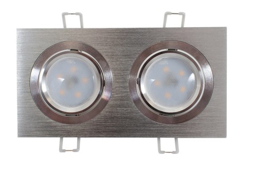 DRŽIAKY LAMPY x2 HALOGÉN CHROMOVÁ LAMPA 2x4,8W LED GU10