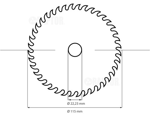 Pílový kotúč Widia na drevo 115 mm x 22,2 40T WIDIA