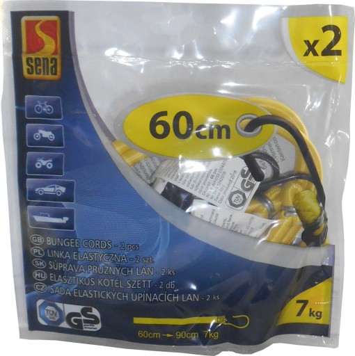 Lano, elastická šnúrka, guma na zapínanie, 60 cm, 2 ks