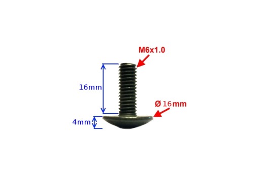 SKRUTKY SKRUTKY MONTÁŽNE SKRUTKY KABELOVANIE PLAST M6x16 kríž