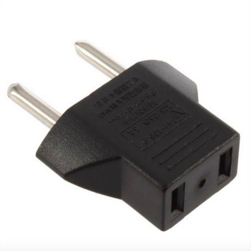 ZÁSTRČKOVÝ ADAPTÉR US TO EU ČIERNA ver A