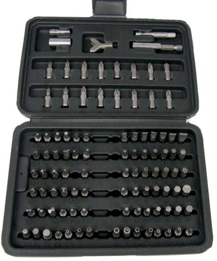 SADA BITOV IMBUS TORX DO SKRUTKOVAČOV 100 kusov