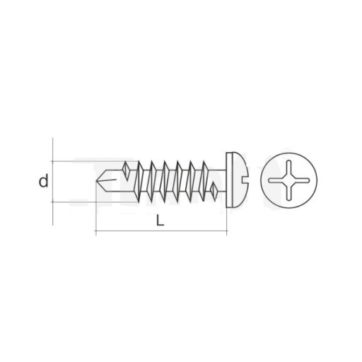 Samorezná skrutka K-G / plech 4,2x11mm 200 ks.