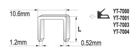 Spony 8 x 10,6 mm x 1000 ks YT-7023